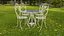 Bidesenal Wrought Iron Table Chair Set 2