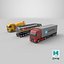 Detailed Largest Trucks And Vans Collection 3D model