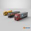 Detailed Largest Trucks And Vans Collection 3D model