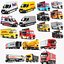 Detailed Largest Trucks And Vans Collection 3D model