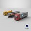 Detailed Largest Trucks And Vans Collection 3D model