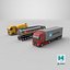 Detailed Largest Trucks And Vans Collection 3D model