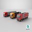 Detailed Largest Trucks And Vans Collection 3D model