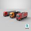 Detailed Largest Trucks And Vans Collection 3D model