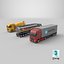 Detailed Largest Trucks And Vans Collection 3D model