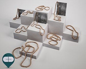 necklace wood 3d model