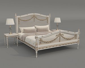 3D Classic European Style Bed Set 73