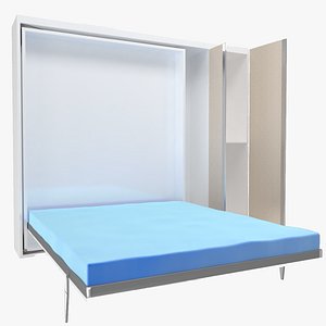 Murphy Wall Bed with Wardrobe 3D