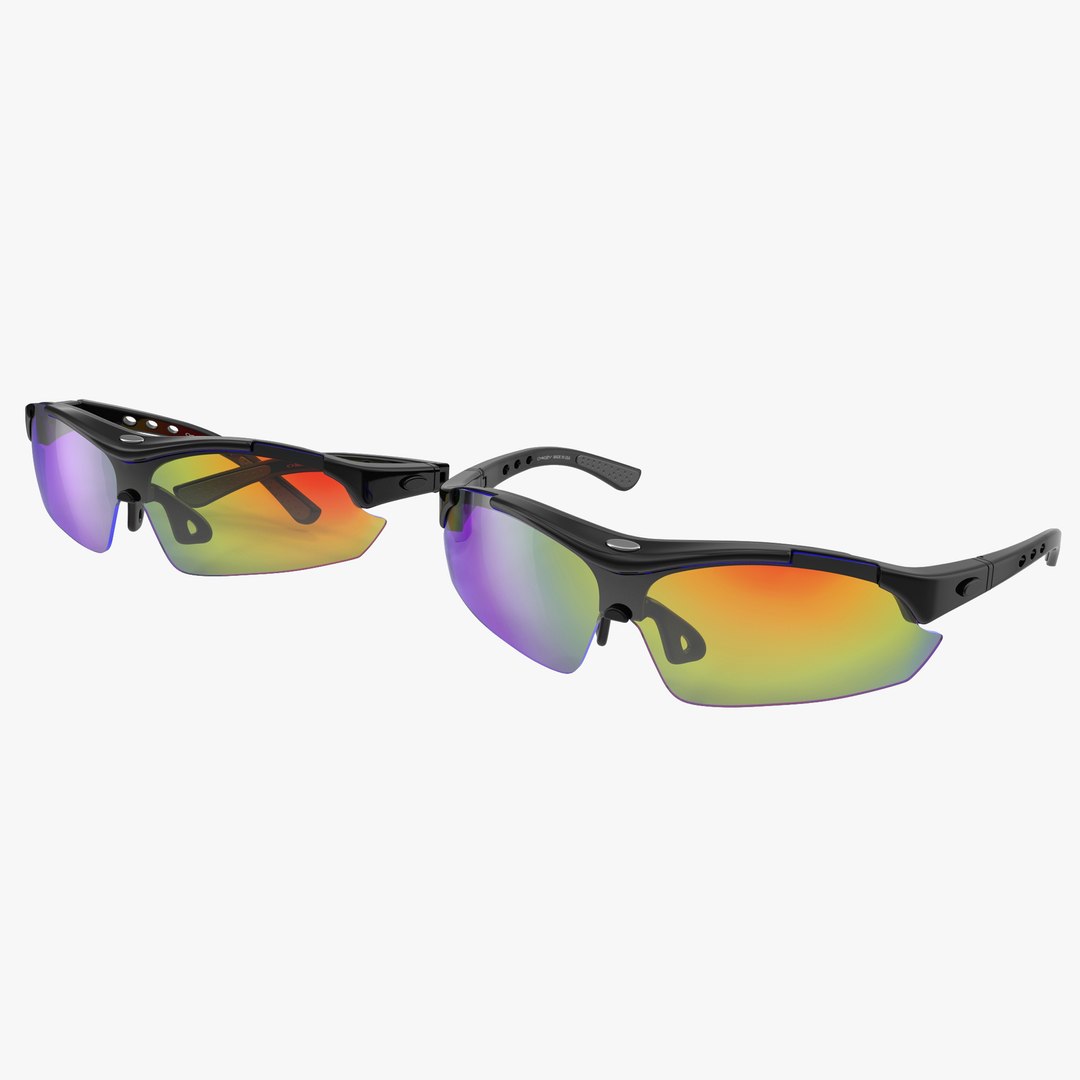 Sport Glasses 3D Models Set 3D model preview