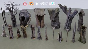 Wooden props volume two Unity and Unreal 3D model