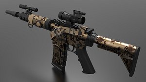 3D m4A1 Gun Fps - Tps model