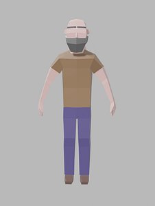 Low Poly Character Rigged Unity