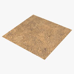3D model Realistic Dirty Sand Square