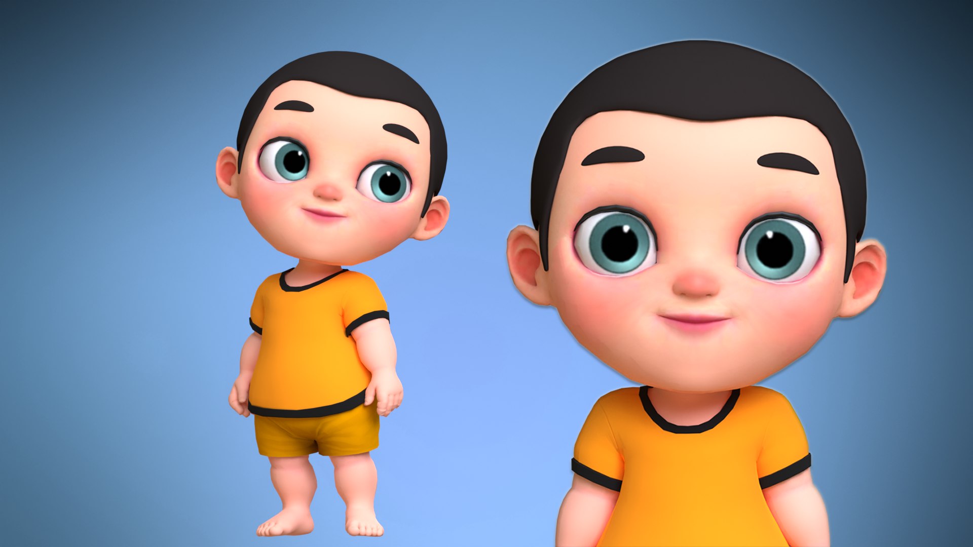 3D Joy Baby Cartoon Character - TurboSquid 1745283