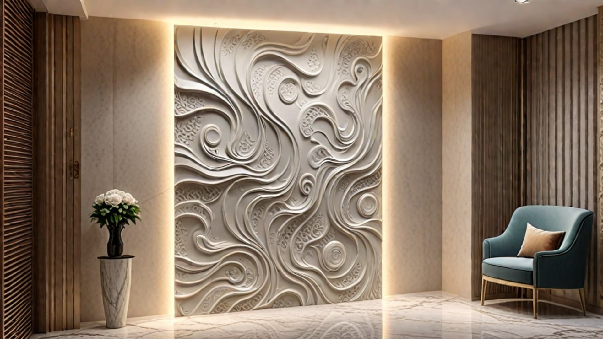 3D Light-colored Rectangles Staggered 2155 Wall Murals