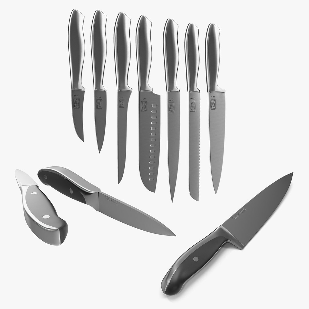 Kitchen Knives Collection 3D model preview