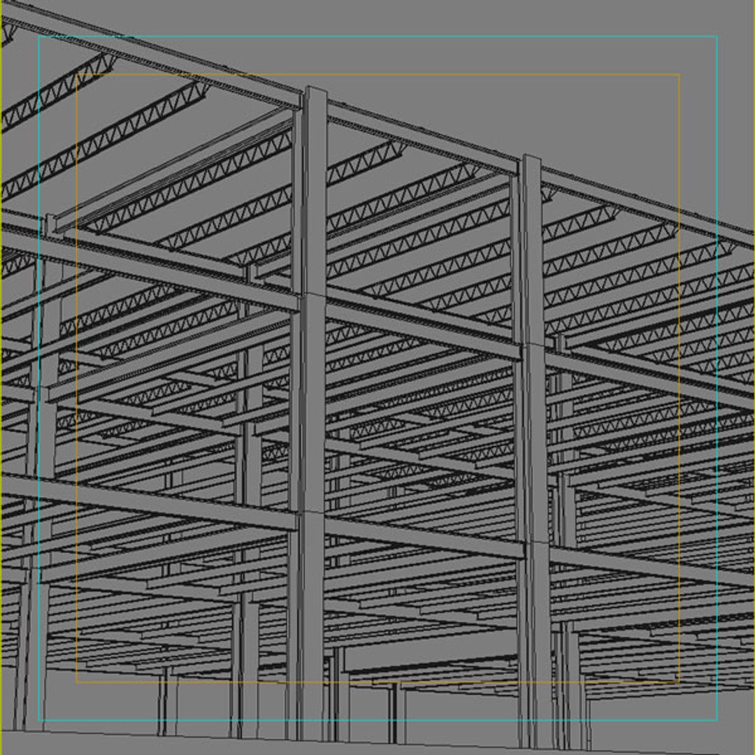 3d Structure Building Factory Model