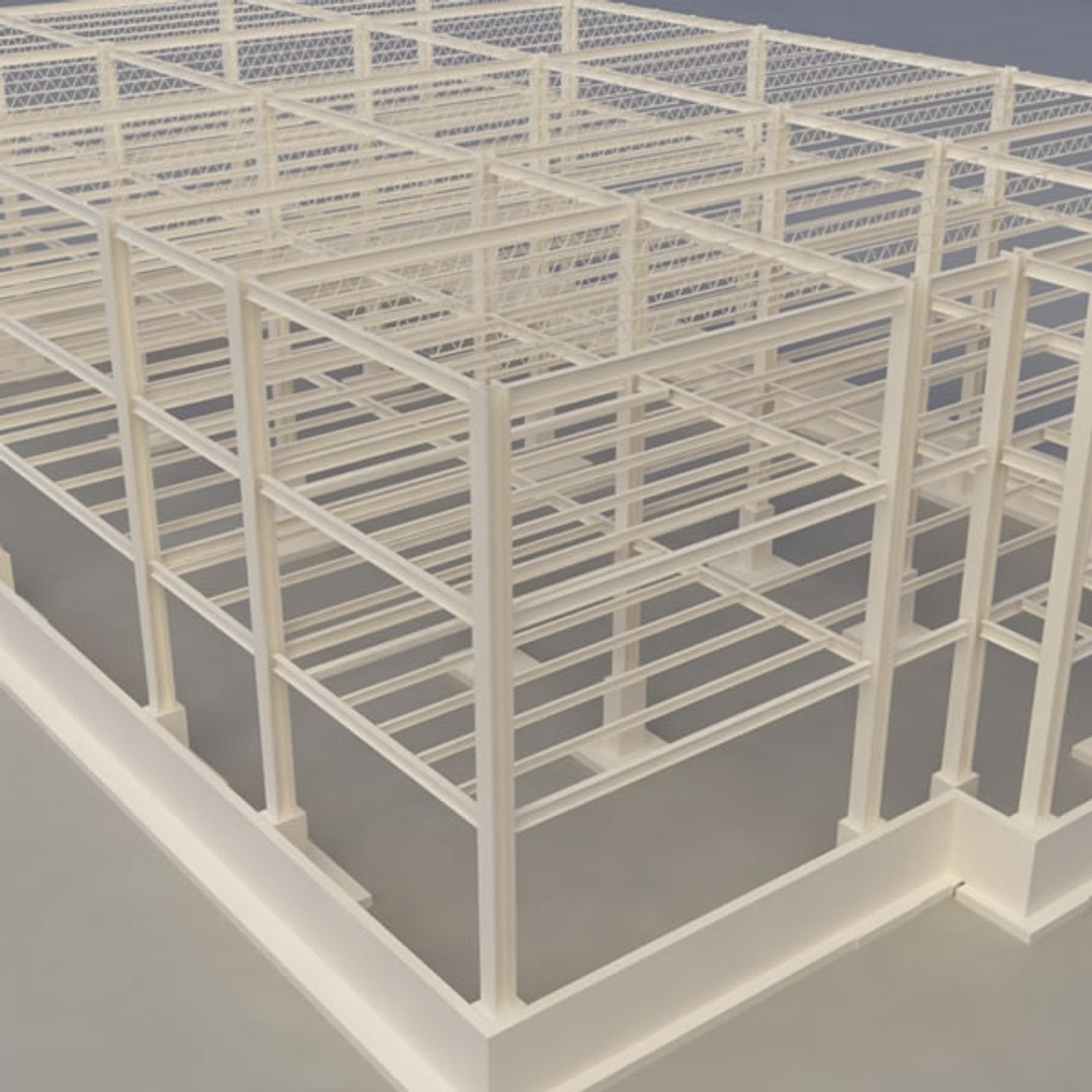 3d Structure Building Factory Model