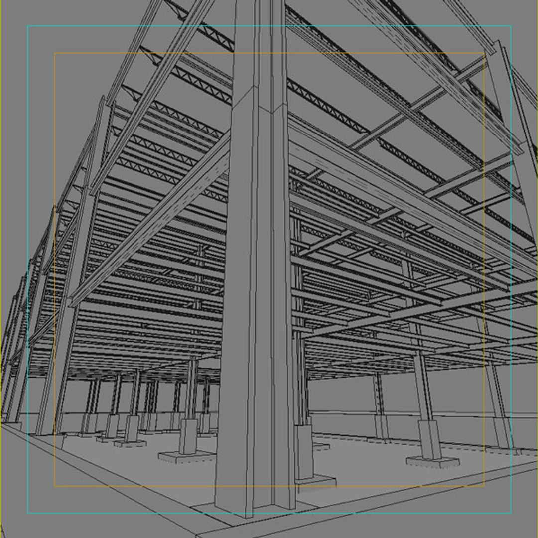 3d Structure Building Factory Model