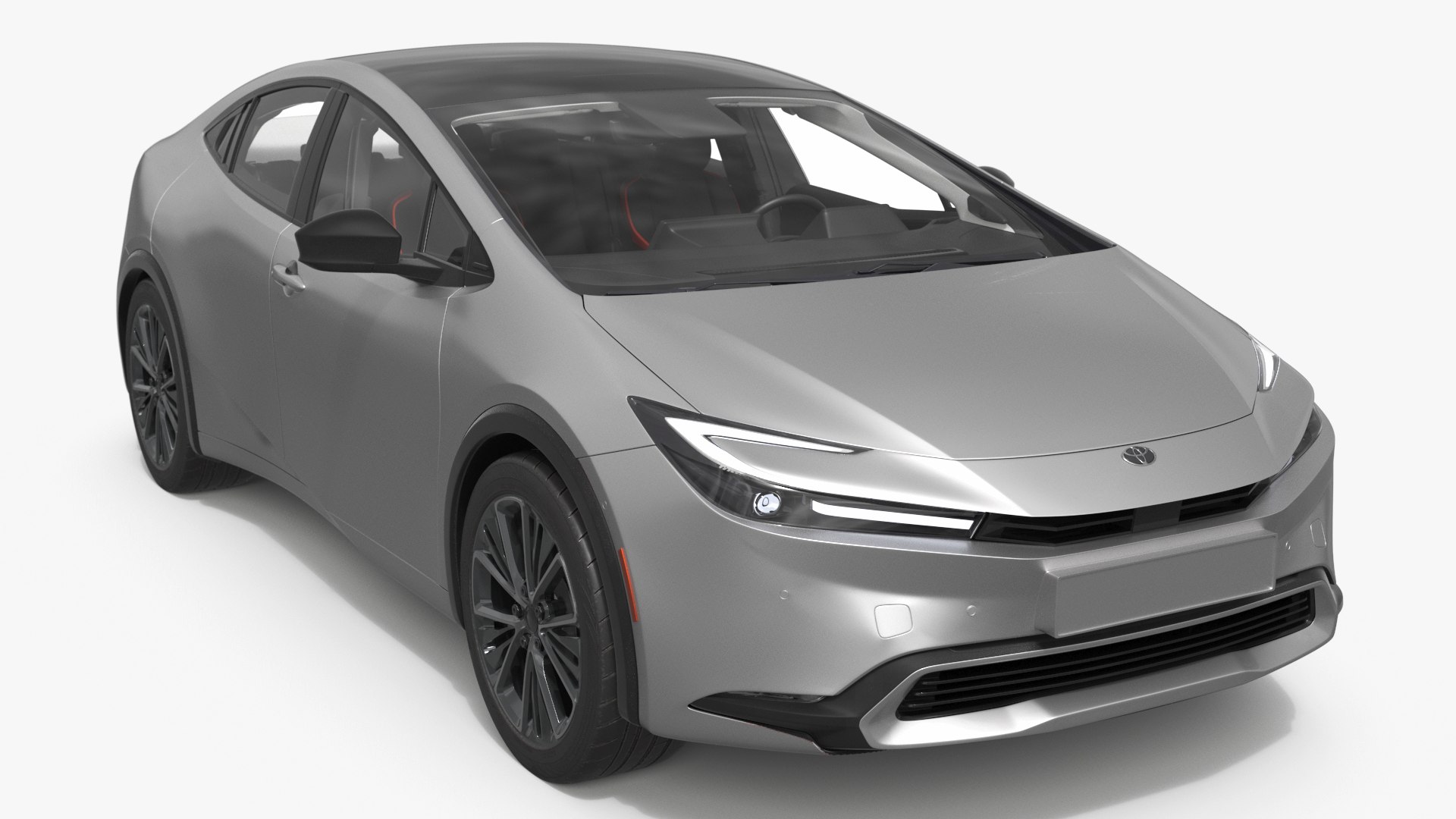 Toyota Prius Hybrid Sedan 2025 Silver 3D model preview