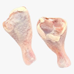Fresh Raw Chicken DrumStick Collection 3D model