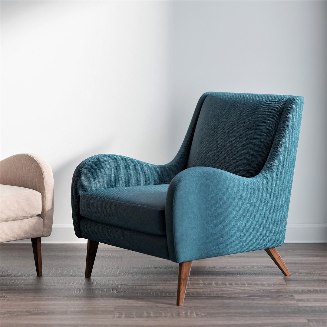 3D West Elm Sebastian Chair - TurboSquid 1387922