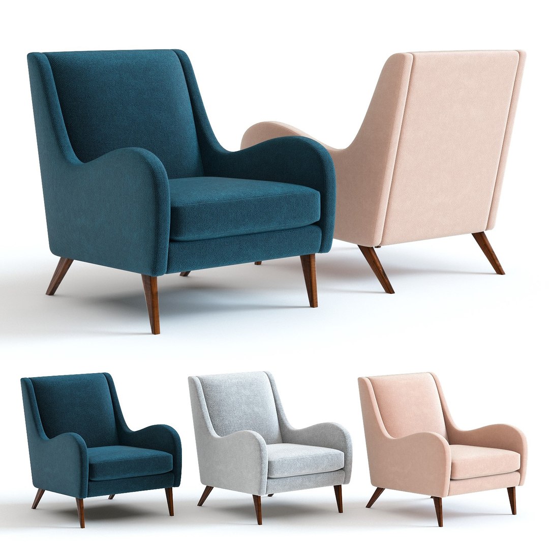 3D West Elm Sebastian Chair - TurboSquid 1387922