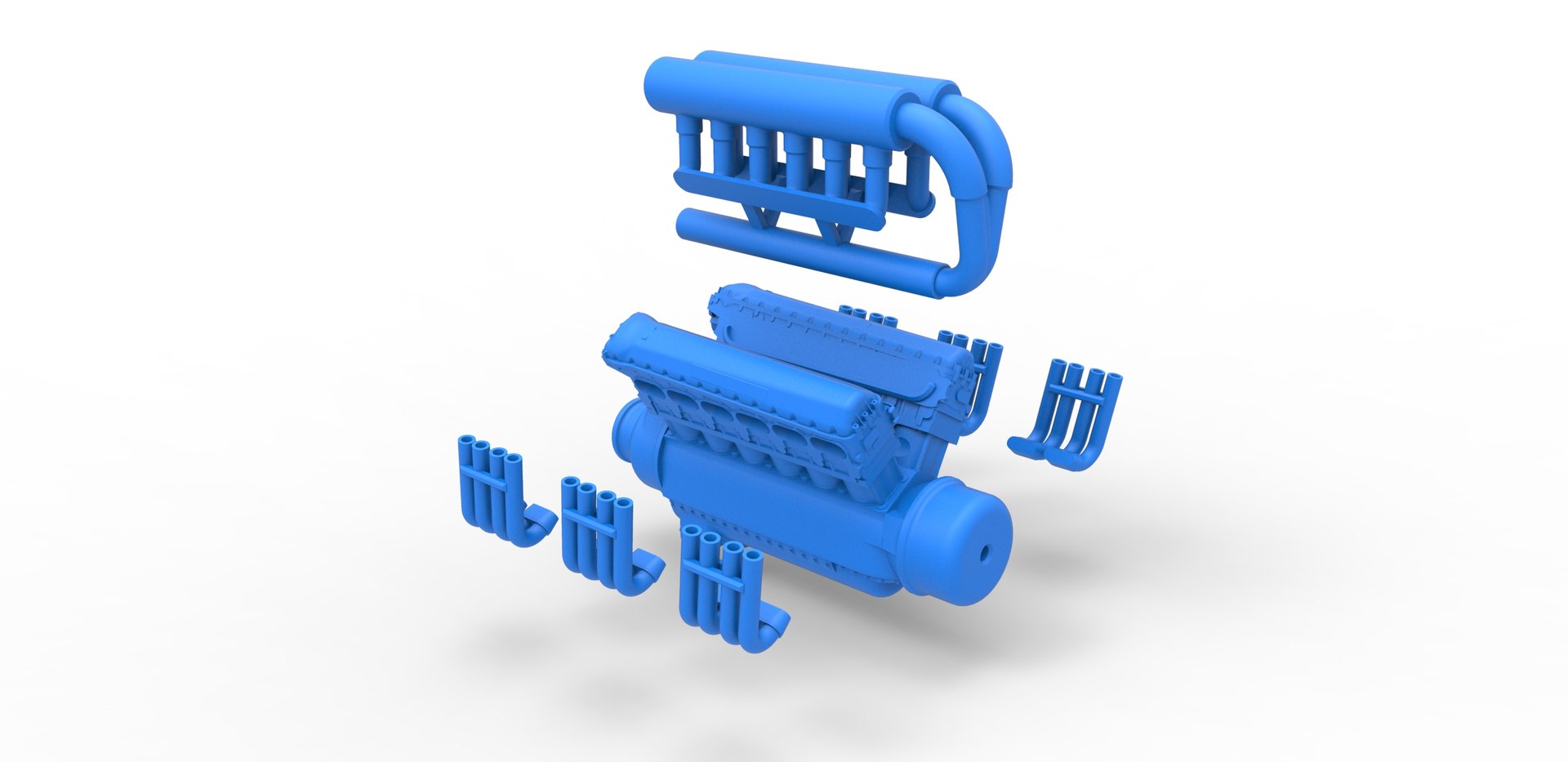 Diecast V12 Engine For Pulling Tractor Scale 1 To 25 Model - TurboSquid ...