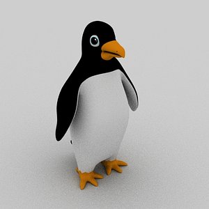 3D model penguin cartoon