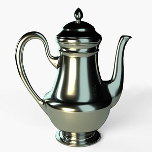 Stain Steel Teapot 3D model