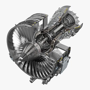 Jet Engine Turbine CFM56 Cutaway