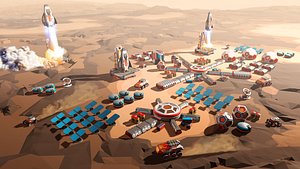 Low Poly SPACE Base 3D model