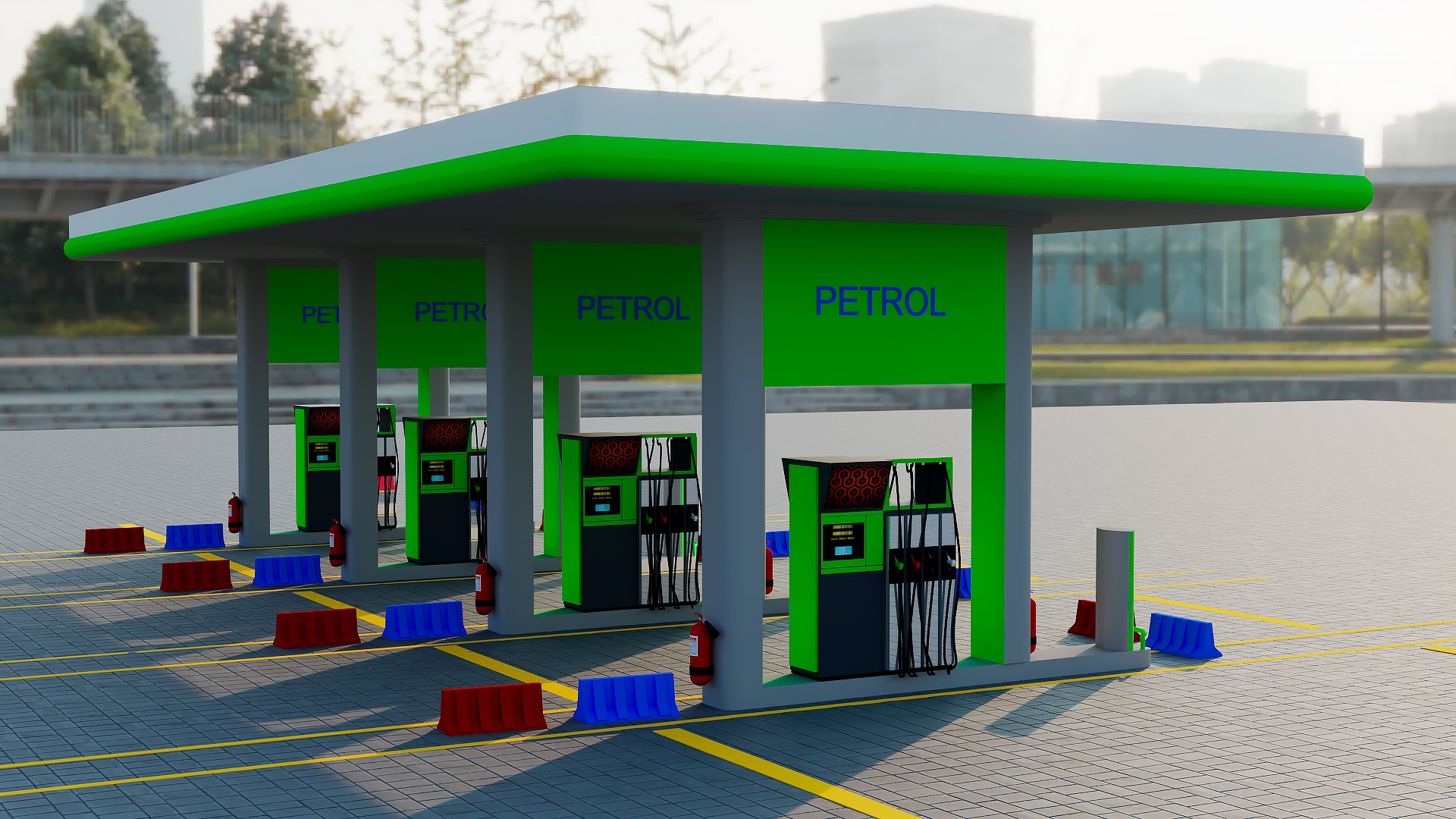 3D Gas station - TurboSquid 2050918