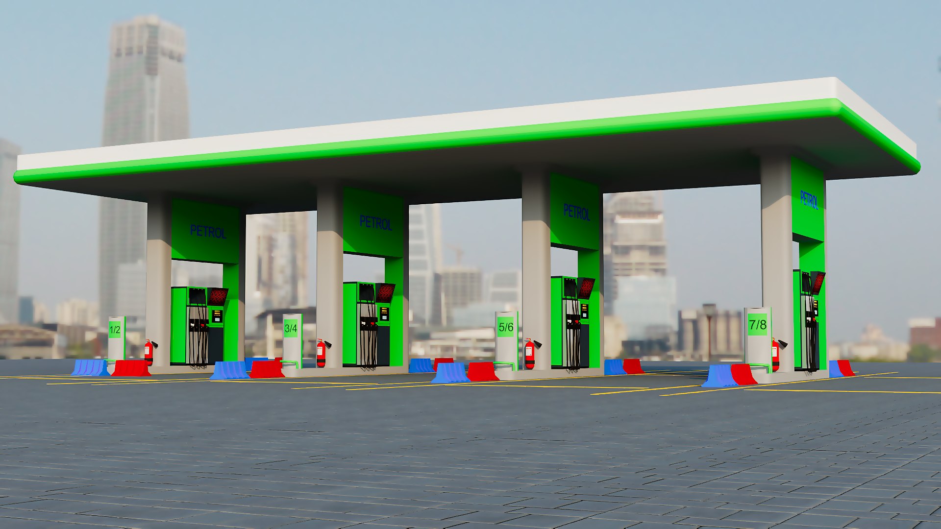 3D Gas station TurboSquid 2050918