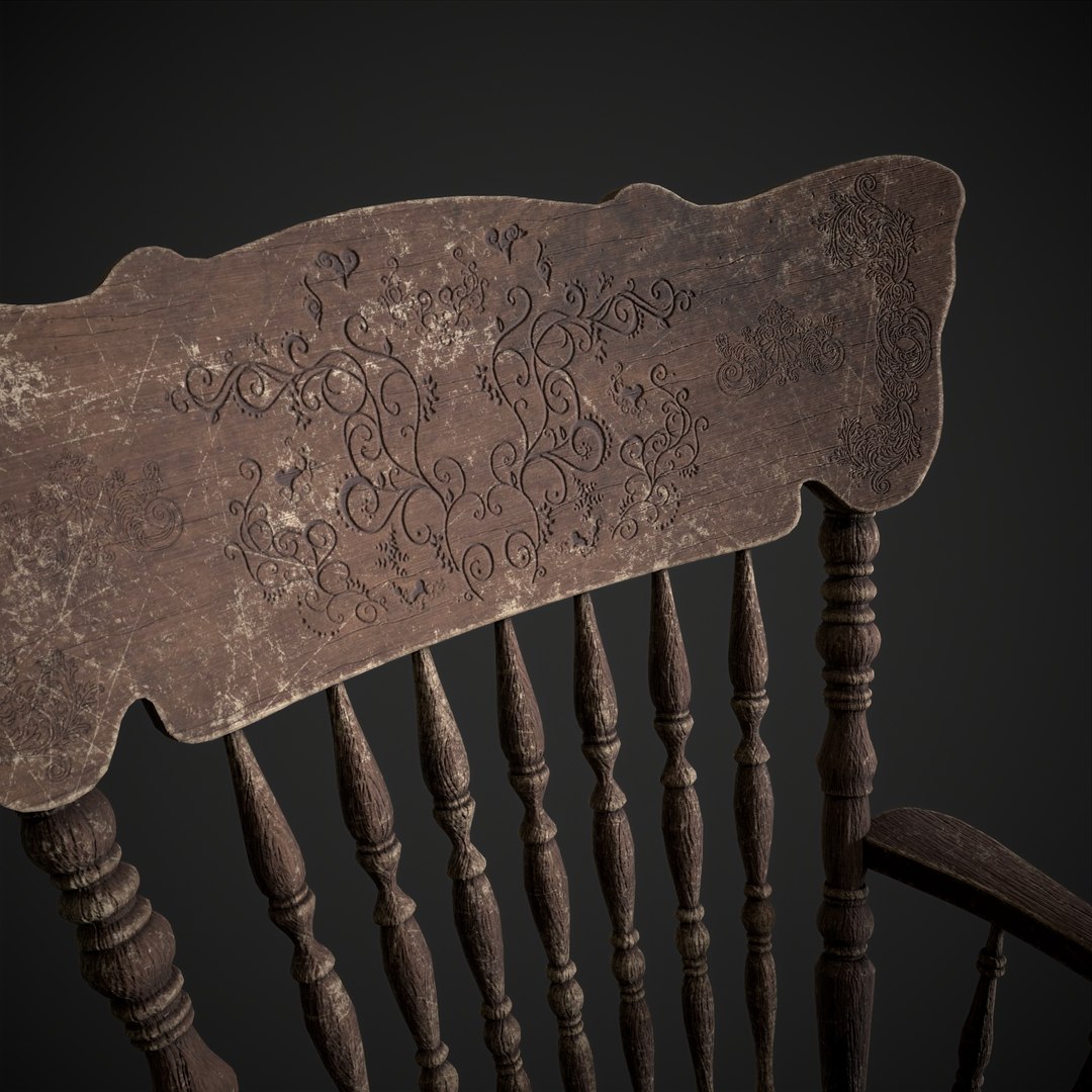 3D Model Vintage Rocking Chair - TurboSquid 2144537