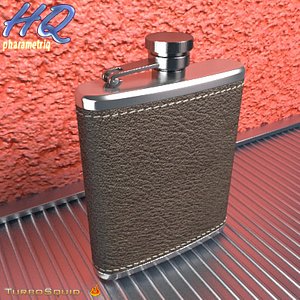 3d model hip flask