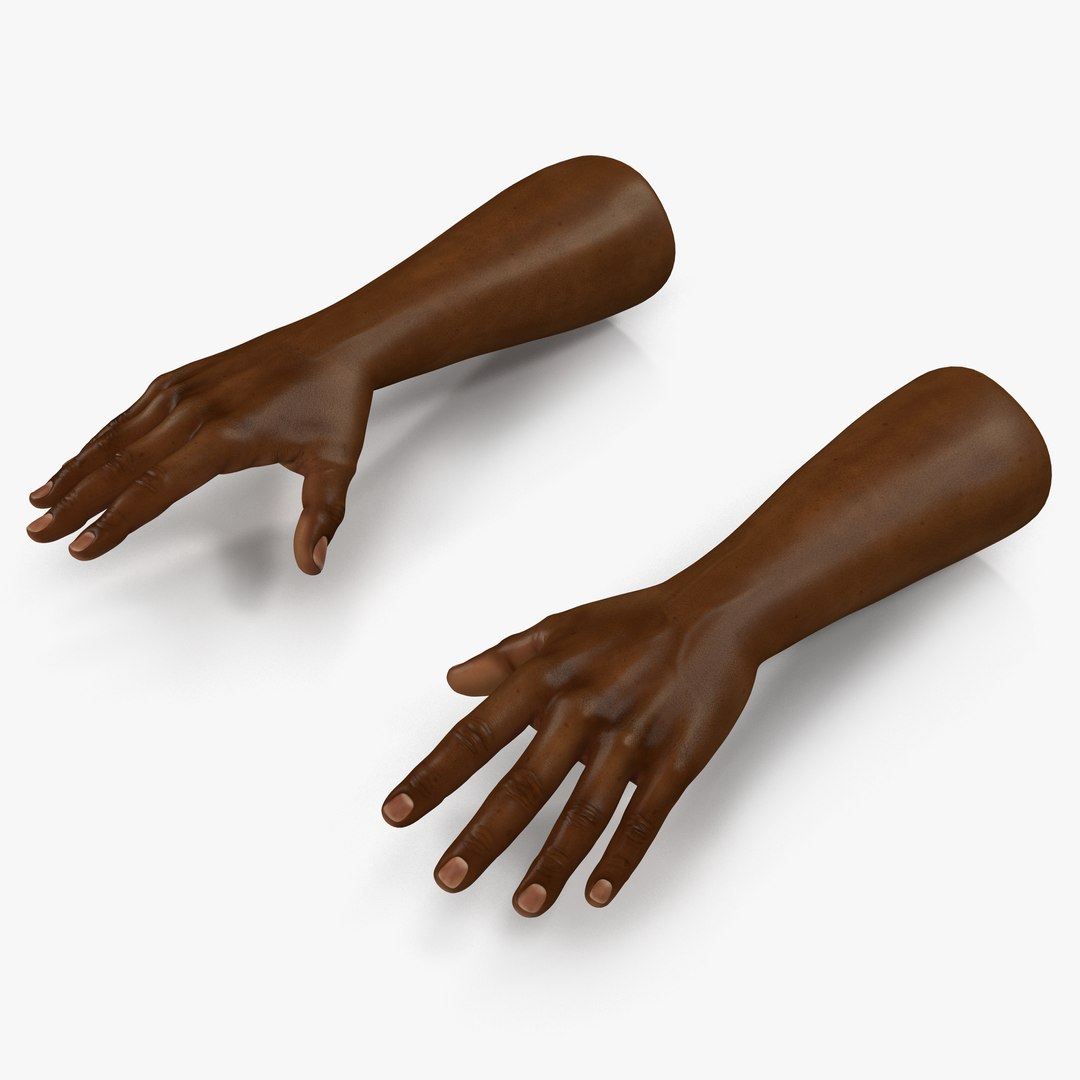 African Man Hands 3D Model 3D model preview