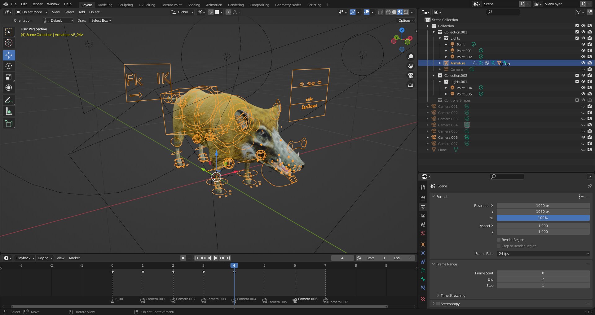 Fur Black Wild Boar Rigged V05 In Blender 3D Model - TurboSquid 1991626