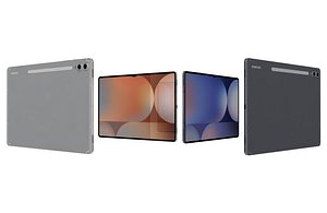 Samsung Galaxy Tab S10 Ultra Gray And Silver Low Poly 3D model