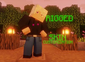 Minecraft Character Rigged with Skin Customization