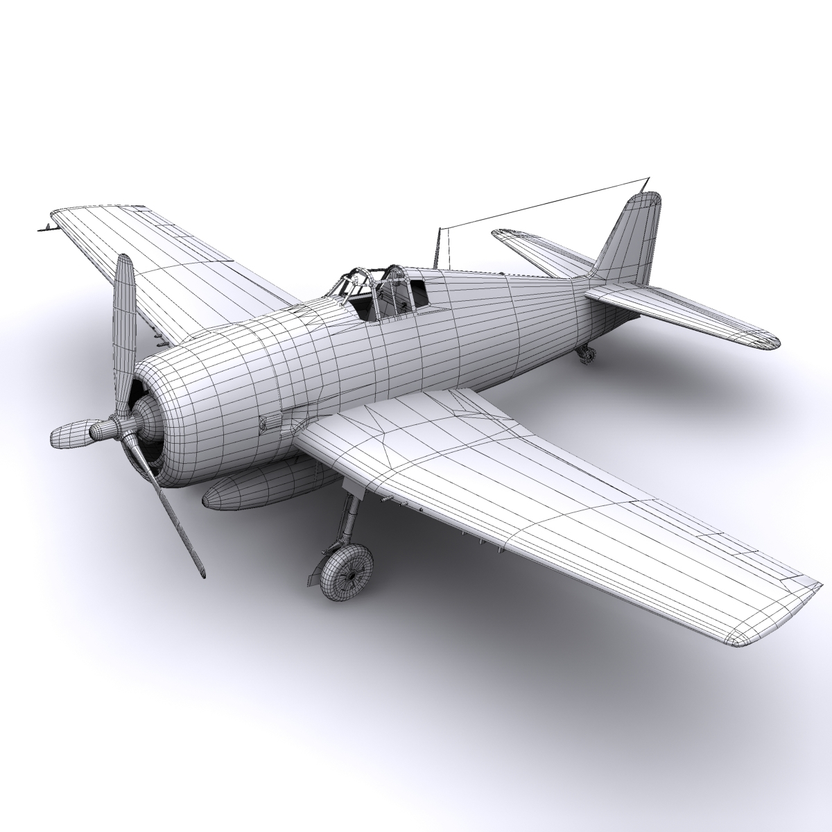 3dsmax f6f hellcat aircraft 1943