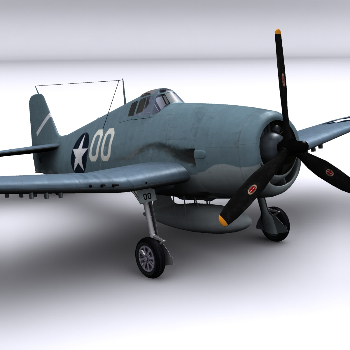 3dsmax f6f hellcat aircraft 1943