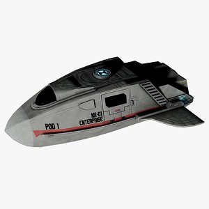 3D Star Trek Enterprise NX-01 Shuttlepod model