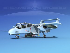 propellers rockwell ov-10 bronco 3d model