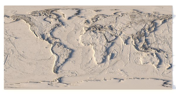 3D World relief map