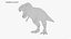 3D model descendant tyrannosaurus rex magnus