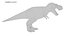3D model descendant tyrannosaurus rex magnus