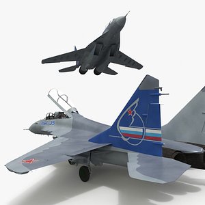 Mikoyan MiG-35 Fighter Jet on Gear Rigged