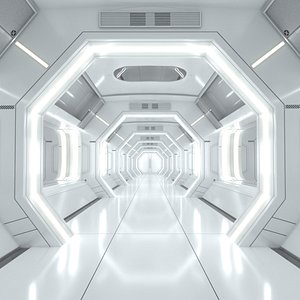 Sci-Fi Futuristic Corridor Modular 3D model
