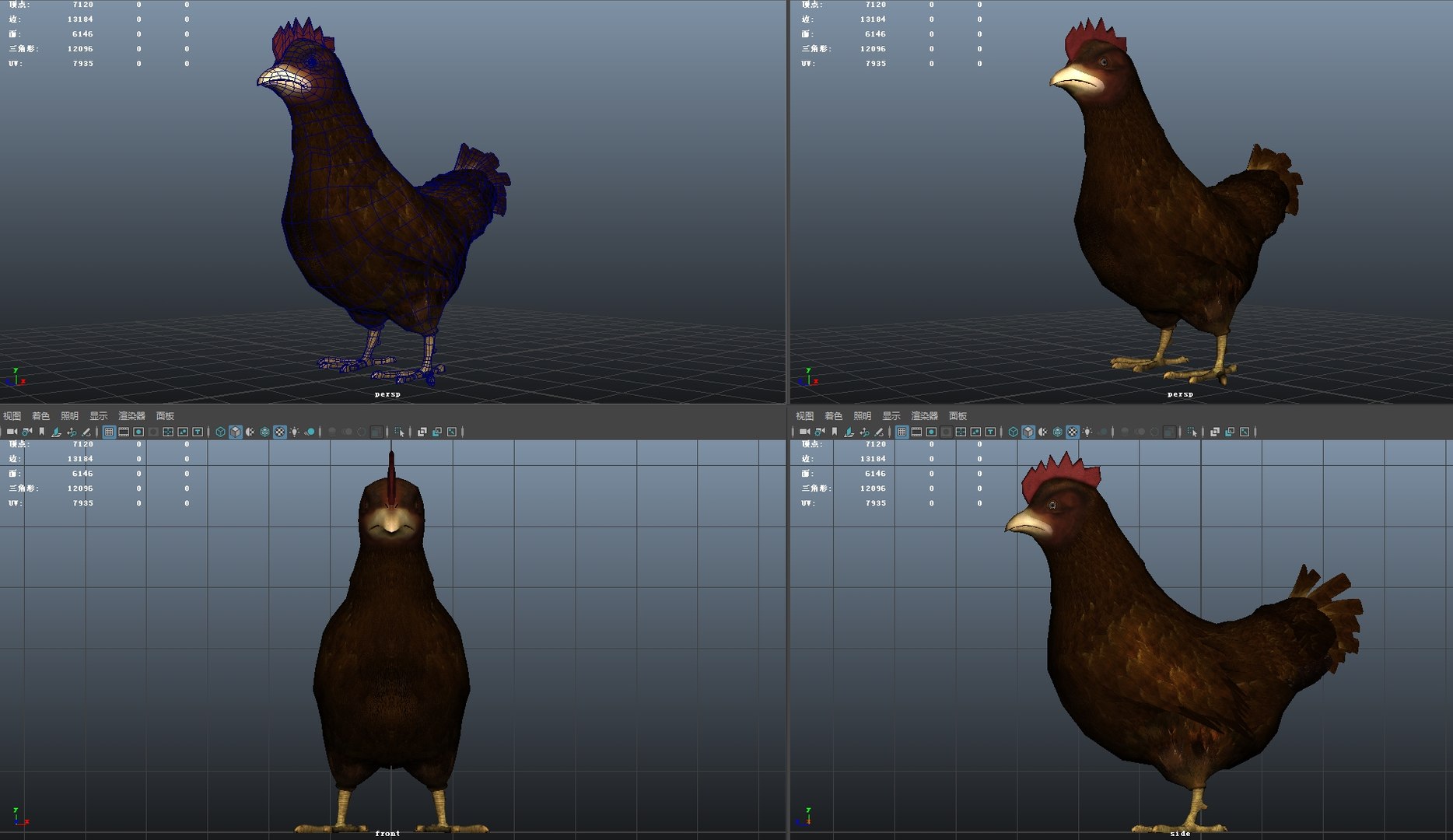 Hen Chicken 3D - TurboSquid 1551291
